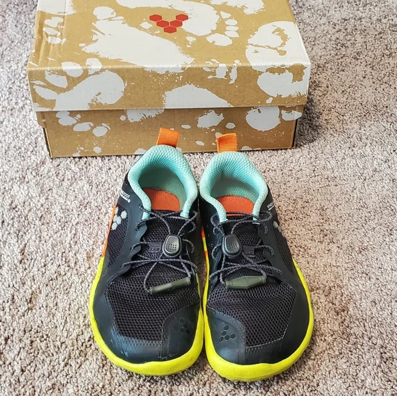 Vivo barefoot Kids Shoes - Black and Yellow, Orange, Blue. Size 10 Toddler. - Picture 4 of 5